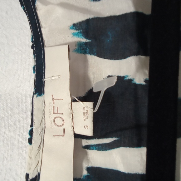 LOFT silk/cotton patterned top - Picture 2 of 4